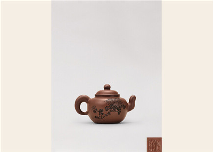 何葉作品菊韻壺