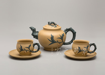 儲亦斌作品5頭壽桃套組