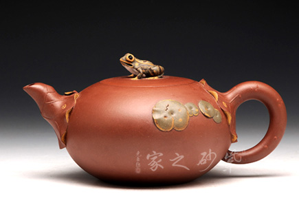 吳順洪作品荷塘蛙鳴壺