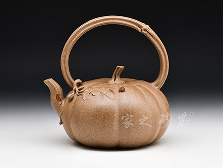 顧雲峰作品南瓜提梁（張勇刻繪）