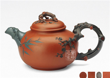 顧道榮作品大松竹梅壺