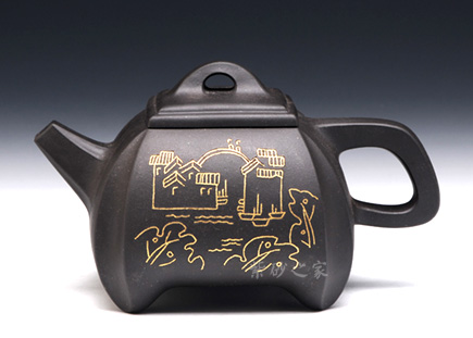 朱建偉作品鑲金江南水鄉