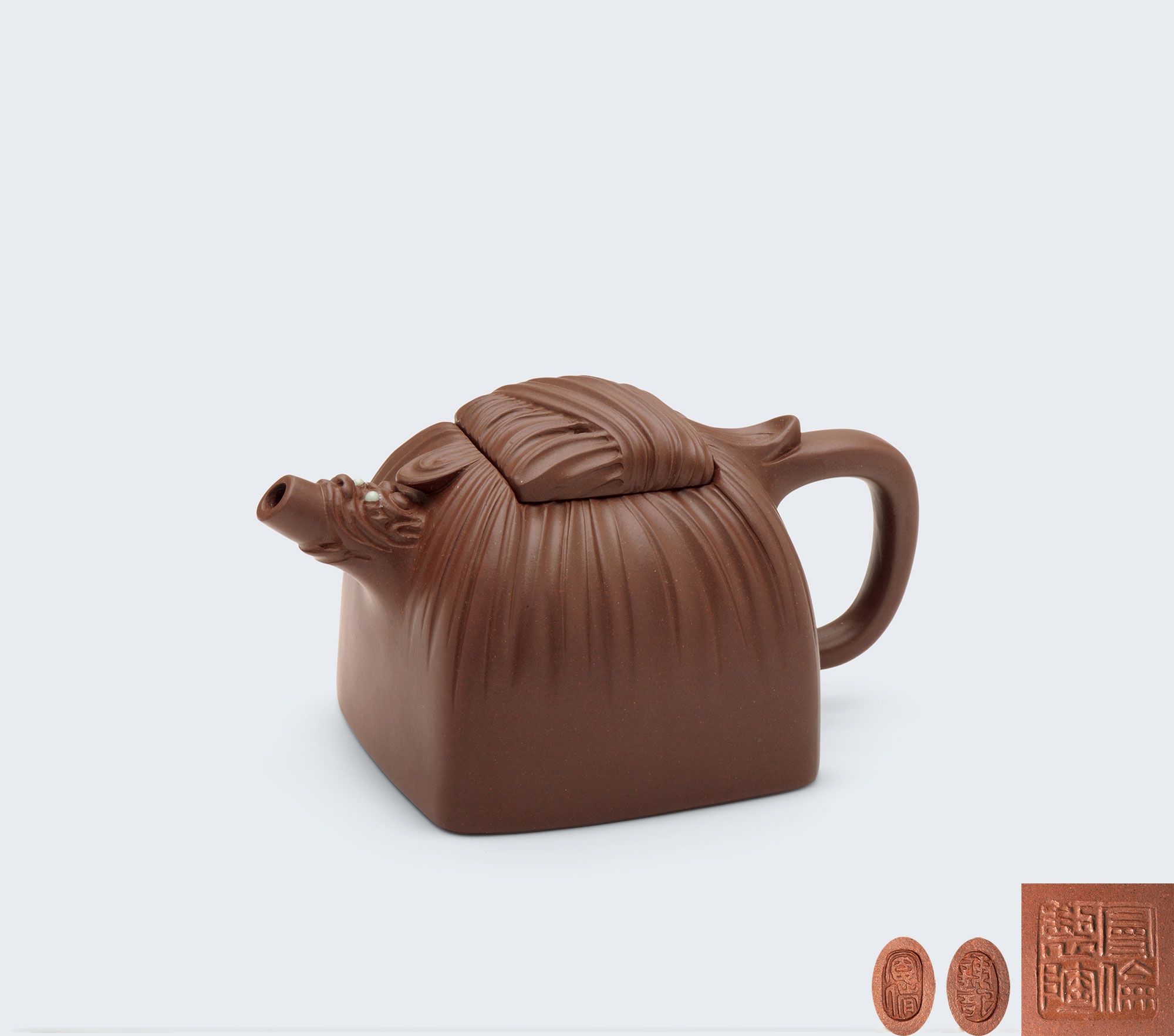 謝曼倫作品當代 謝曼倫制小龍頭玉璽壺