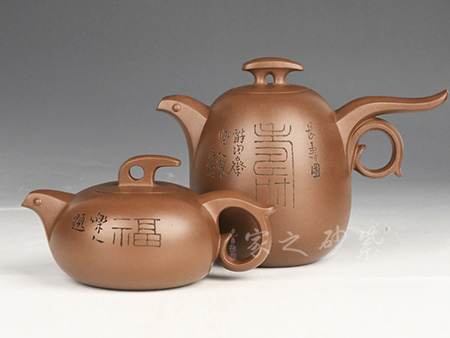 鮑志強作品福壽對壺