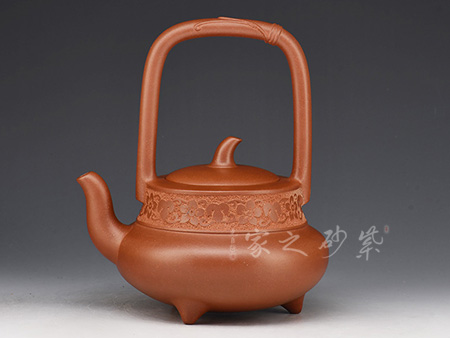 周桂珍作品北瓜提梁